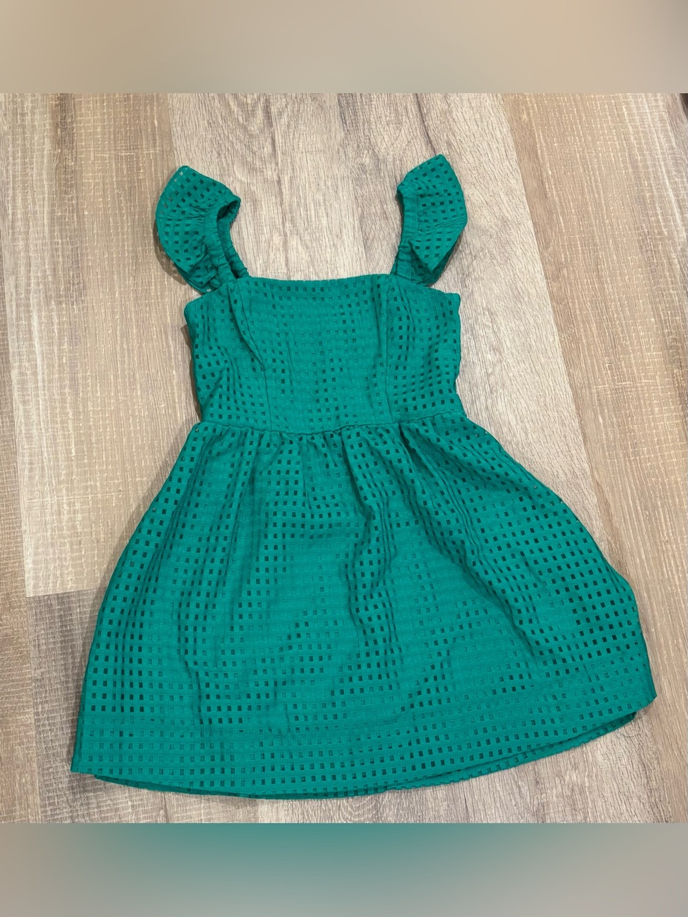 City Studio Emerald Green Eyelet Sundress